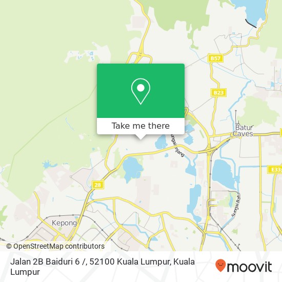 Peta Jalan 2B Baiduri 6 /, 52100 Kuala Lumpur