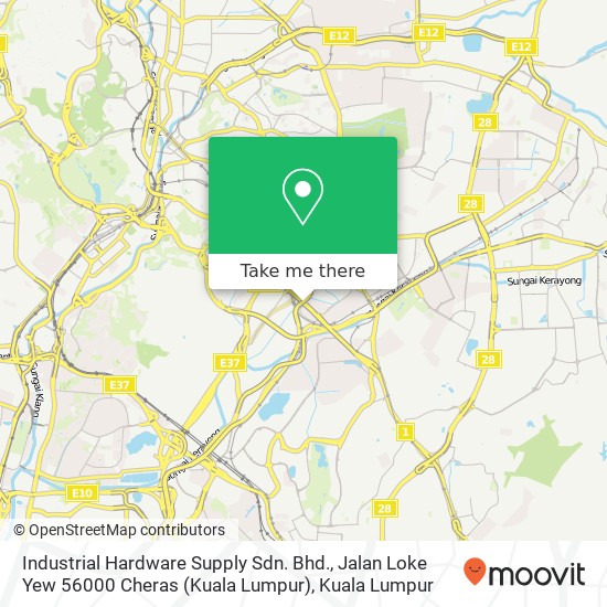 Industrial Hardware Supply Sdn. Bhd., Jalan Loke Yew 56000 Cheras (Kuala Lumpur) map