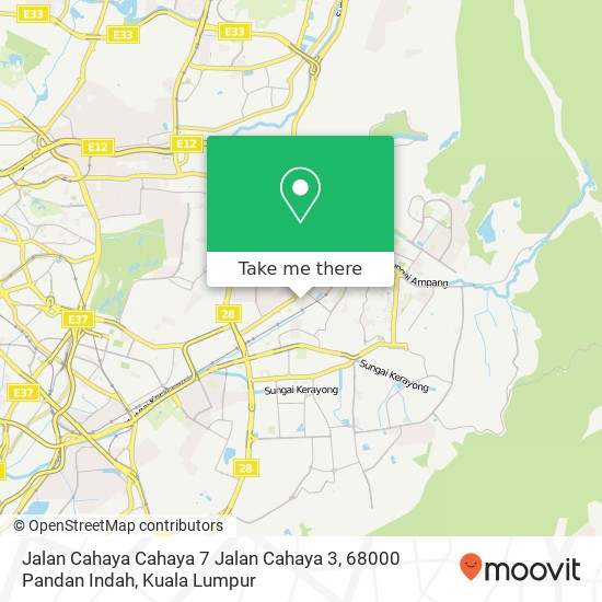 Peta Jalan Cahaya Cahaya 7 Jalan Cahaya 3, 68000 Pandan Indah