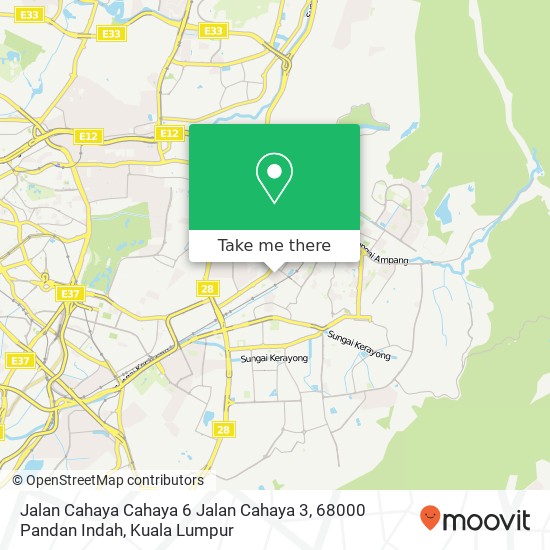 Peta Jalan Cahaya Cahaya 6 Jalan Cahaya 3, 68000 Pandan Indah