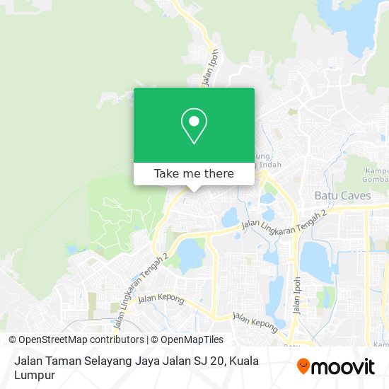 Peta Jalan Taman Selayang Jaya Jalan SJ 20