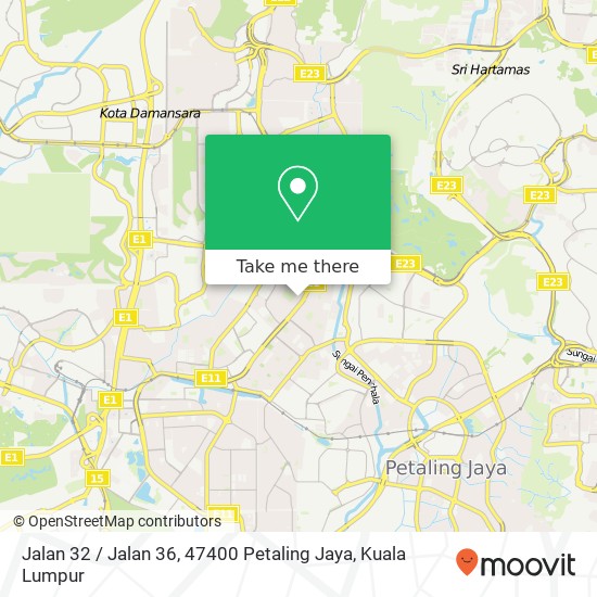 Peta Jalan 32 / Jalan 36, 47400 Petaling Jaya