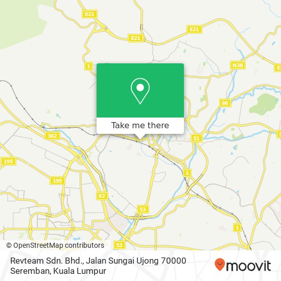 Revteam Sdn. Bhd., Jalan Sungai Ujong 70000 Seremban map