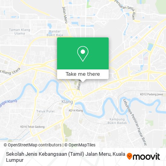 Peta Sekolah Jenis Kebangsaan (Tamil) Jalan Meru