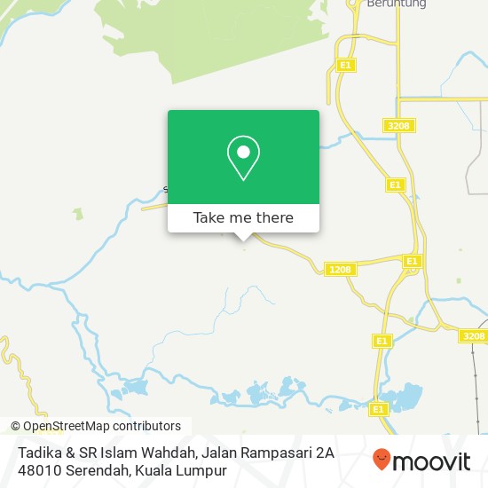 Tadika & SR Islam Wahdah, Jalan Rampasari 2A 48010 Serendah map