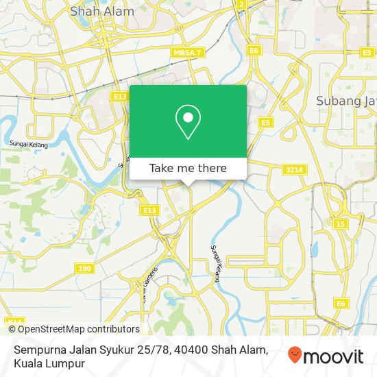 Sempurna Jalan Syukur 25 / 78, 40400 Shah Alam map