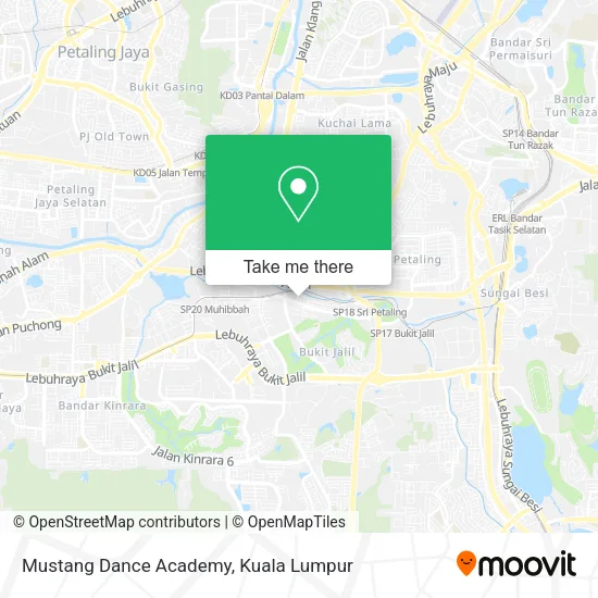 Mustang Dance Academy map