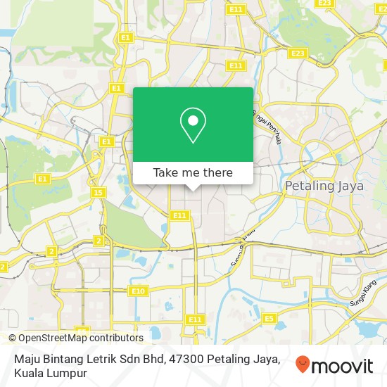 Peta Maju Bintang Letrik Sdn Bhd, 47300 Petaling Jaya