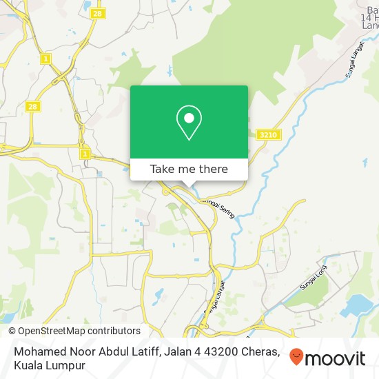 Peta Mohamed Noor Abdul Latiff, Jalan 4 43200 Cheras