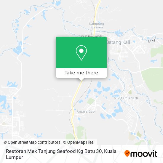 Peta Restoran Mek Tanjung Seafood Kg Batu 30