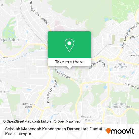 Sekolah Menengah Kebangsaan Damansara Damai 1 map