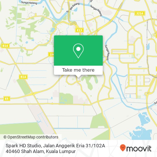 Peta Spark HD Studio, Jalan Anggerik Eria 31 / 102A 40460 Shah Alam