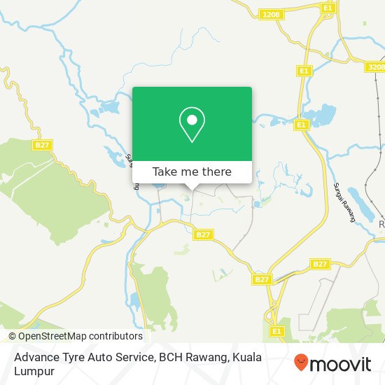 Advance Tyre Auto Service, BCH Rawang map
