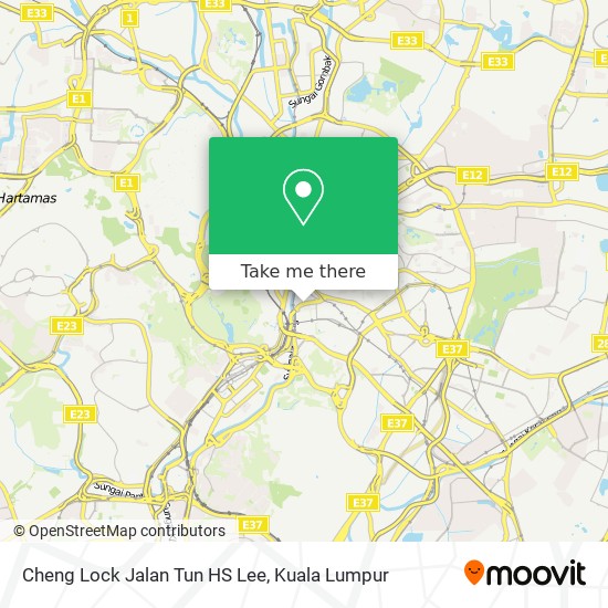 Peta Cheng Lock Jalan Tun HS Lee
