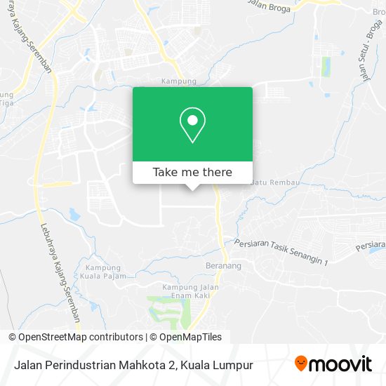 Jalan Perindustrian Mahkota 2 map