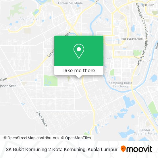 Peta SK Bukit Kemuning 2 Kota Kemuning