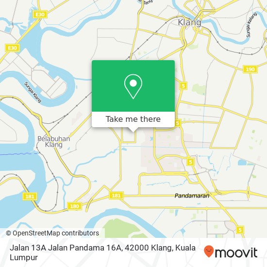 Peta Jalan 13A Jalan Pandama 16A, 42000 Klang