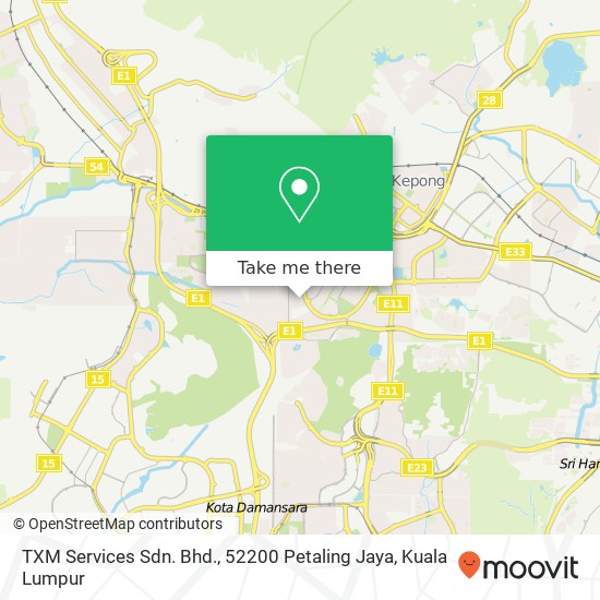 TXM Services Sdn. Bhd., 52200 Petaling Jaya map