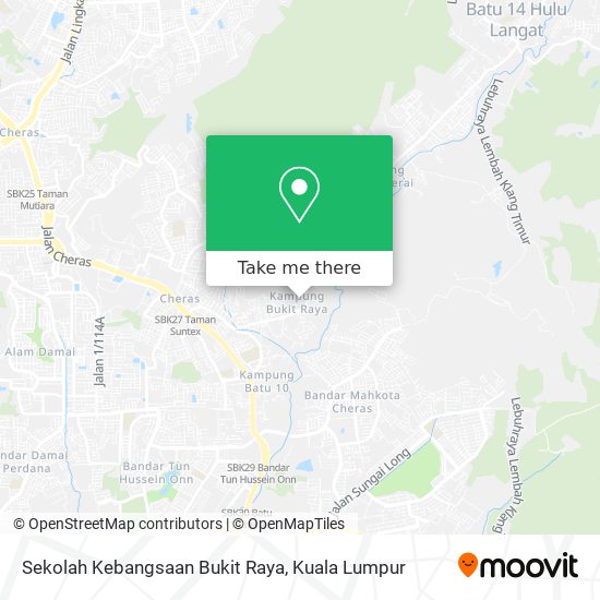 Peta Sekolah Kebangsaan Bukit Raya