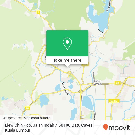 Liew Chin Poo, Jalan Indah 7 68100 Batu Caves map