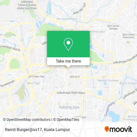 Ramli Burger@ss17 map