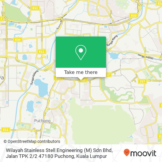 Wilayah Stainless Stell Engineering (M) Sdn Bhd, Jalan TPK 2 / 2 47180 Puchong map