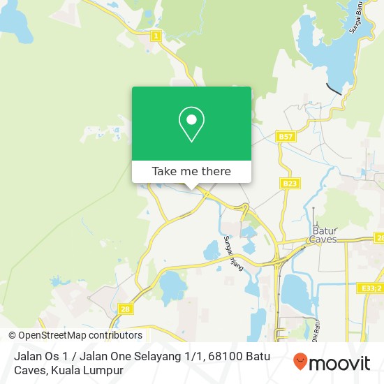 Jalan Os 1 / Jalan One Selayang 1 / 1, 68100 Batu Caves map