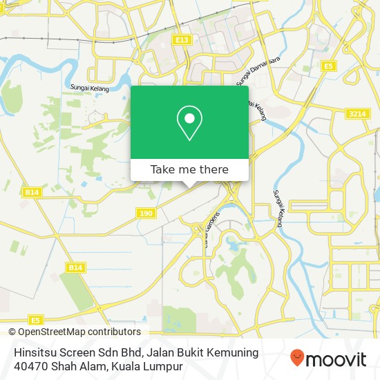 Hinsitsu Screen Sdn Bhd, Jalan Bukit Kemuning 40470 Shah Alam map