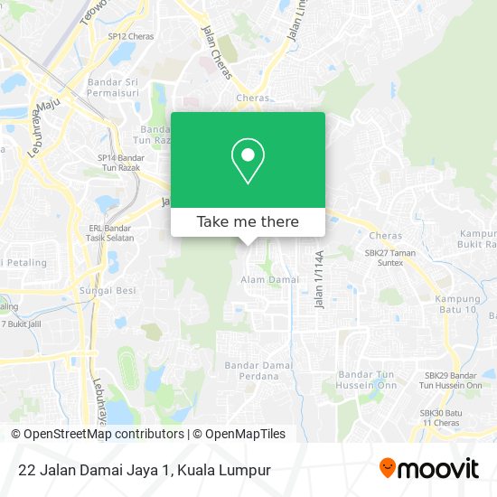 Peta 22 Jalan Damai Jaya 1