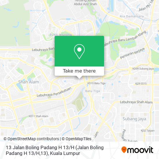 Peta 13 Jalan Boling Padang H 13 / H