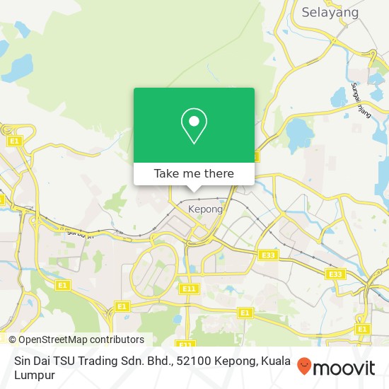 Sin Dai TSU Trading Sdn. Bhd., 52100 Kepong map