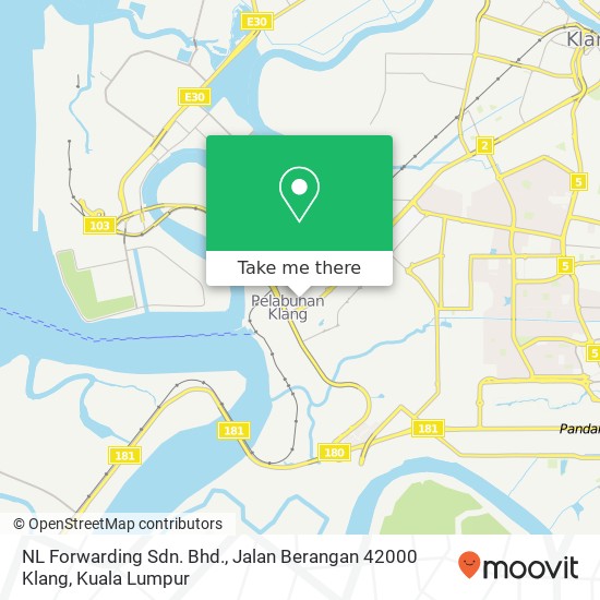 NL Forwarding Sdn. Bhd., Jalan Berangan 42000 Klang map