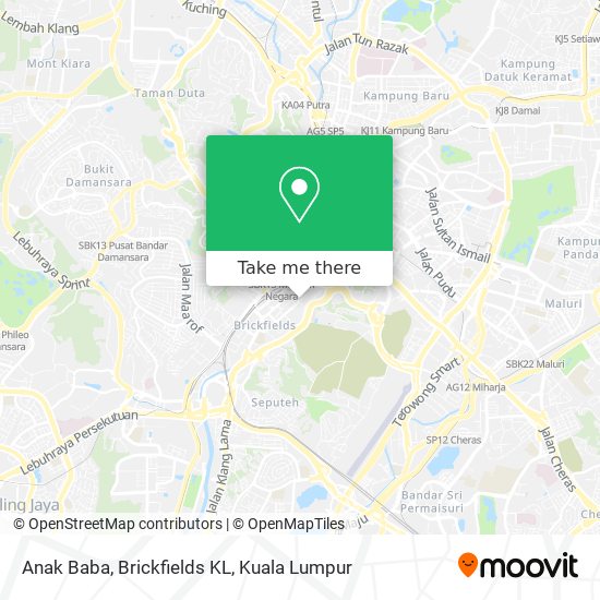 Anak Baba, Brickfields KL map