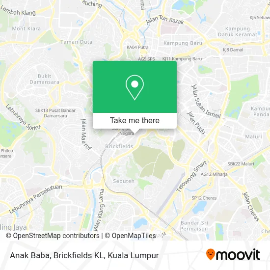 Anak Baba, Brickfields KL map