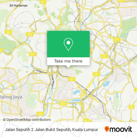 Peta Jalan Seputih 2 Jalan Bukit Seputih