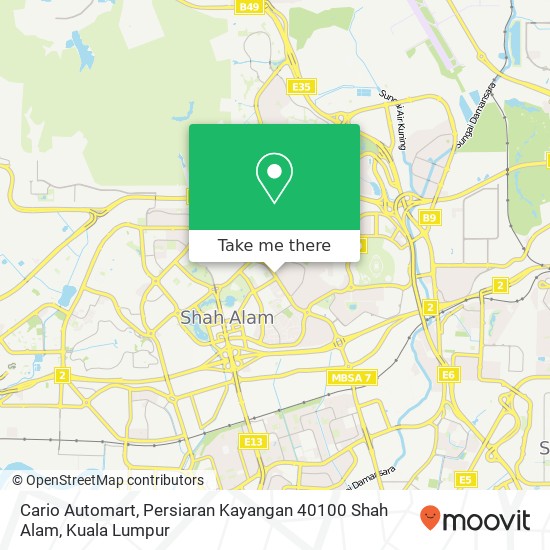 Peta Cario Automart, Persiaran Kayangan 40100 Shah Alam