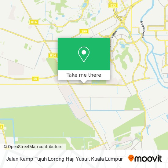 Peta Jalan Kamp Tujuh Lorong Haji Yusuf
