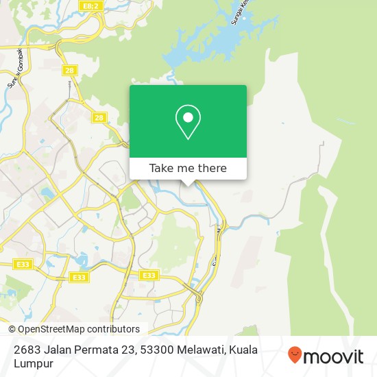 Peta 2683 Jalan Permata 23, 53300 Melawati