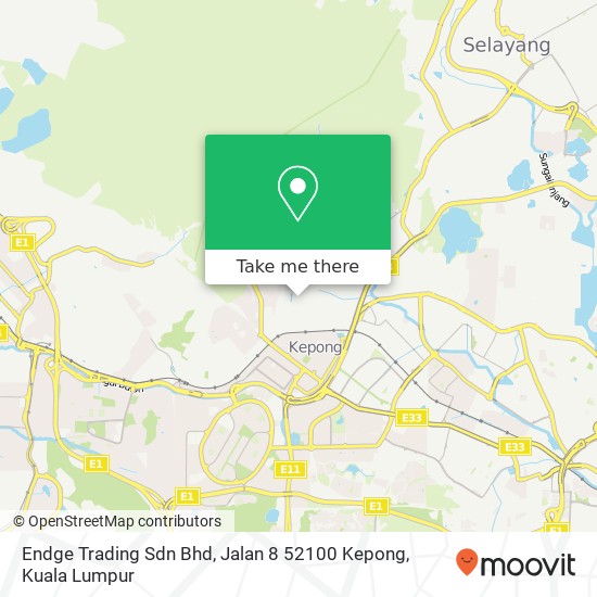 Endge Trading Sdn Bhd, Jalan 8 52100 Kepong map