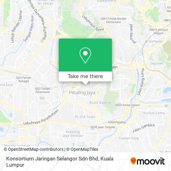 Konsortium Jaringan Selangor Sdn Bhd map
