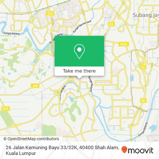 Peta 26 Jalan Kemuning Bayu 33 / 32K, 40400 Shah Alam