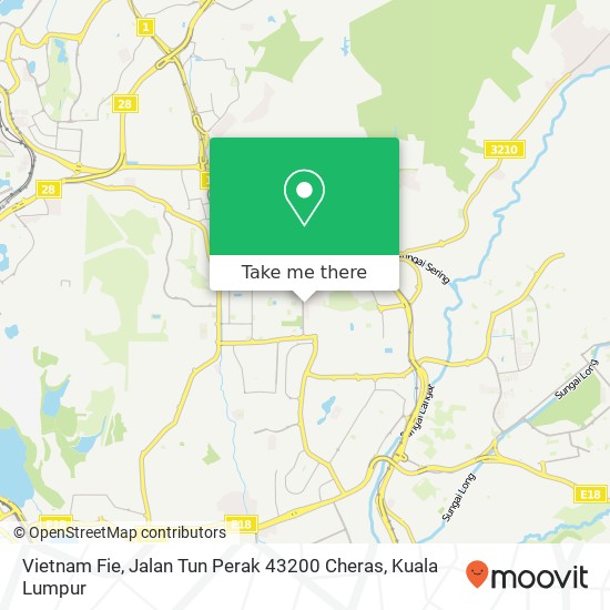 Peta Vietnam Fie, Jalan Tun Perak 43200 Cheras