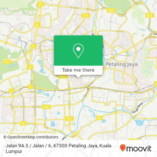 Peta Jalan 9A 3 / Jalan / 6, 47300 Petaling Jaya