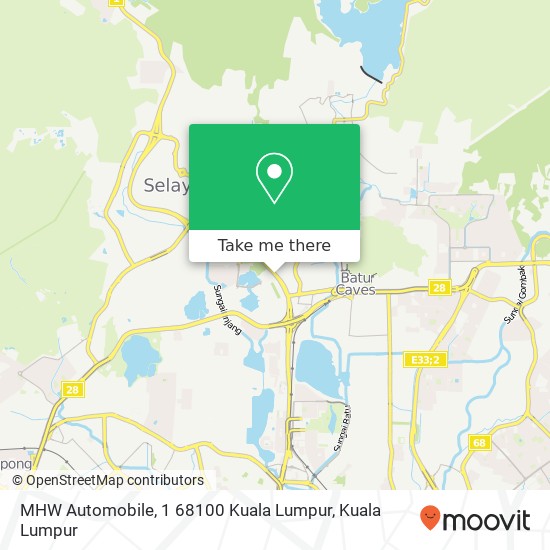 Peta MHW Automobile, 1 68100 Kuala Lumpur