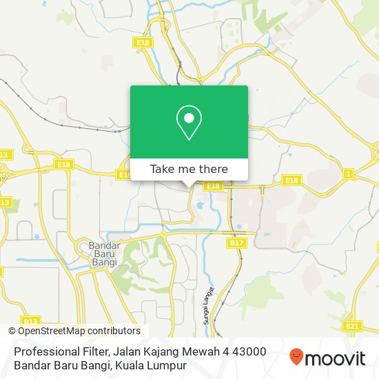 Professional Filter, Jalan Kajang Mewah 4 43000 Bandar Baru Bangi map