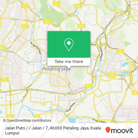 Jalan Putri / / Jalan / 7, 46000 Petaling Jaya map