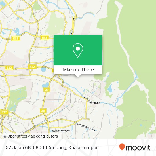 52 Jalan 6B, 68000 Ampang map