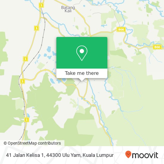 Peta 41 Jalan Kelisa 1, 44300 Ulu Yam