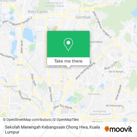 Peta Sekolah Menengah Kebangsaan Chong Hwa