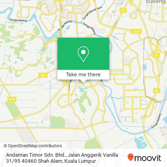 Andaman Timor Sdn. Bhd., Jalan Anggerik Vanilla 31 / 95 40460 Shah Alam map